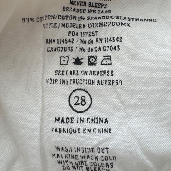 BLANKNYC The Baxter Ribcage Straight Leg Denim Jeans Chalk White Size 28 - Picture 9 of 10